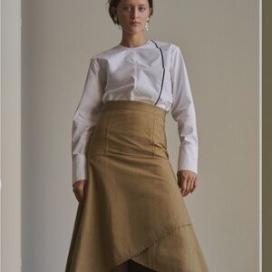 Fabiana Pigna Pampa midi skirt. High rise.Raw edge.Size small.
